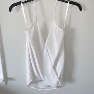 White Halter Flowy Top